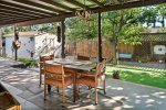 Shaded verandah for outdoor meals